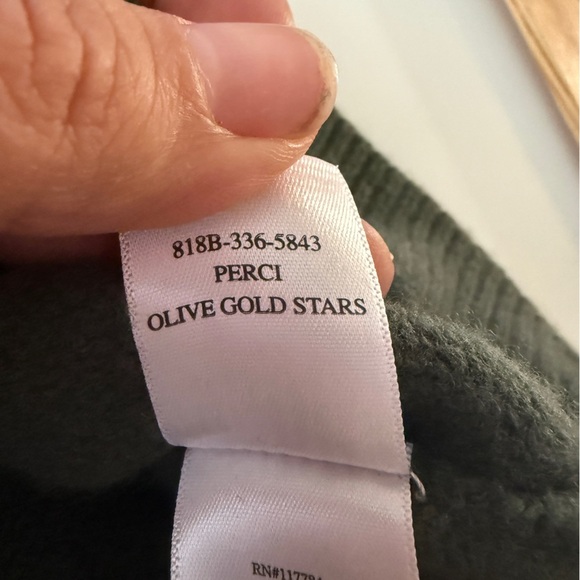 Rails Percy Olive Gold Stars - XL Green Soft Sweater. - Picture 3 of 14